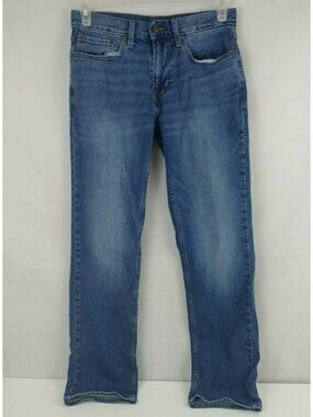 Old Navy Womens Straight Leg Whiskered Distressed Jeans Size 30/32